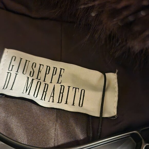Faux Fur Hooded Coat in White GIUSEPPE DI MORABITO - Picture 4 of 5